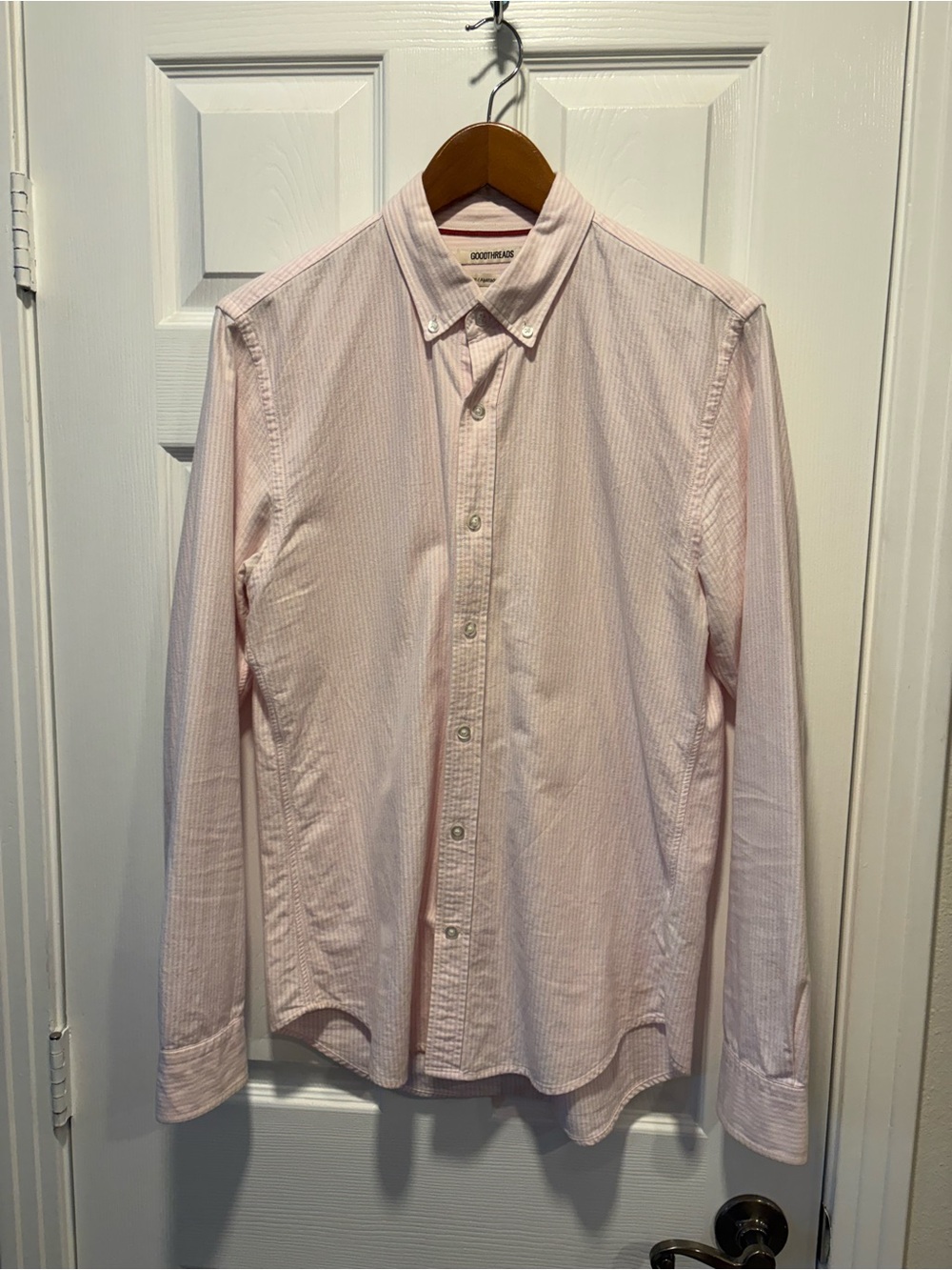 Goodthreads Pale Pink Micro-Striped Button-Down Shirt